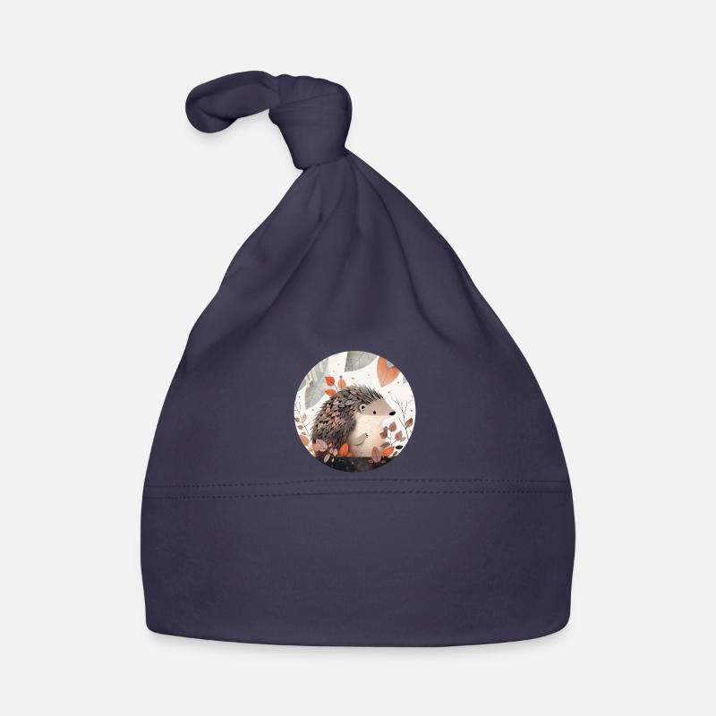 Hedgehogs in autumn Organic Baby Cap