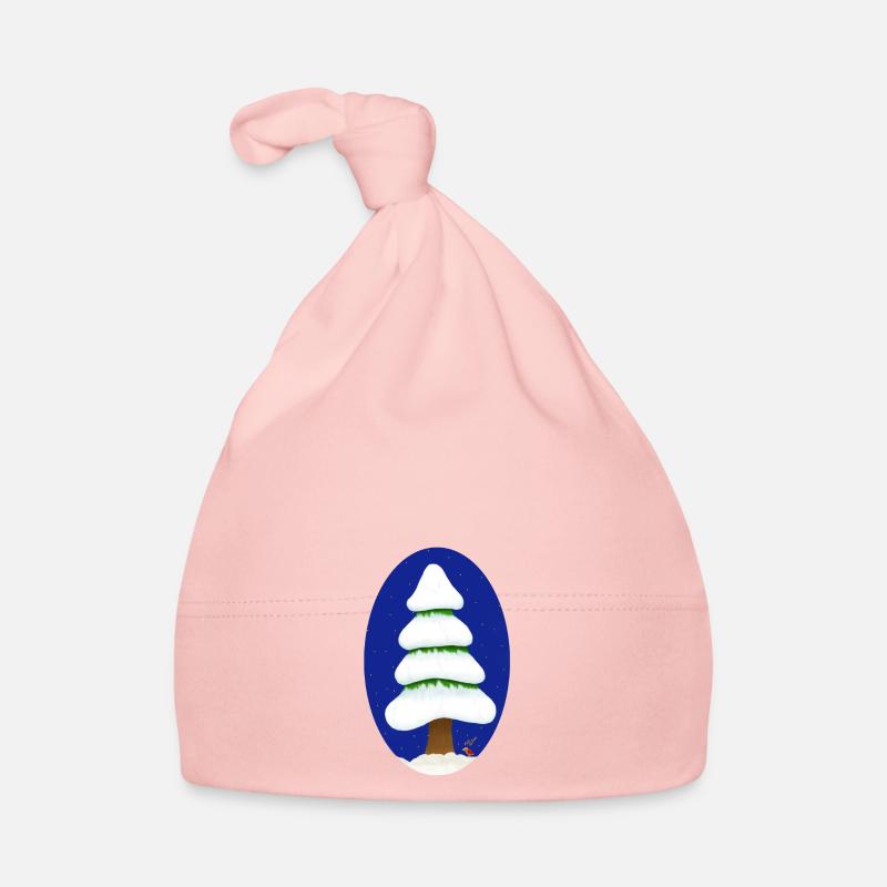NoëlArbre2 - Bonnet bio Bébé - rose