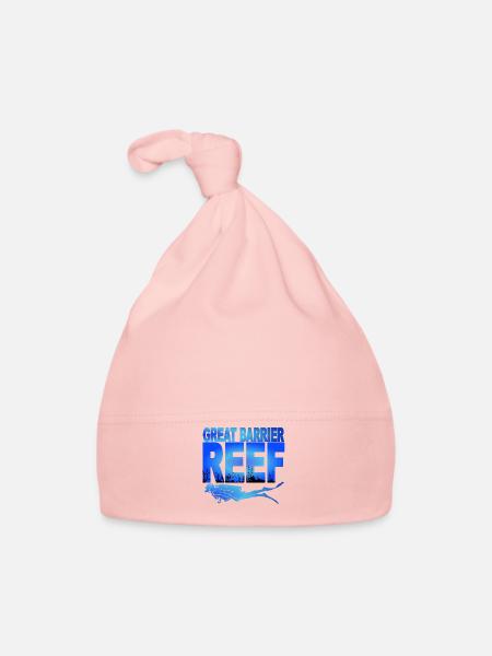 GREAT BARRIER REEF - Taucher - Baby Bio-Mütze - Rosa - Vorne