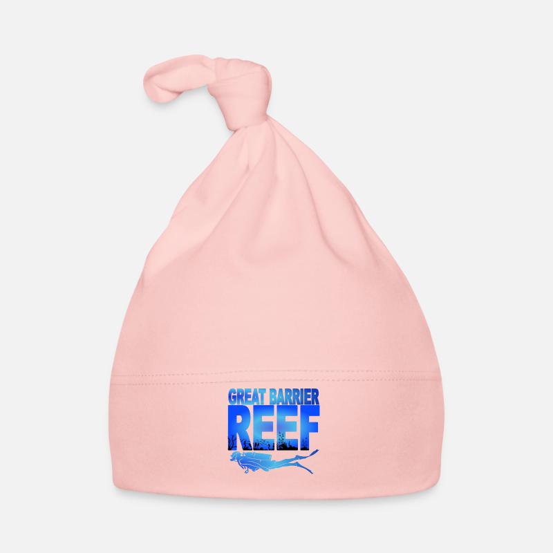 GREAT BARRIER REEF - Taucher - Baby Bio-Mütze - Rosa