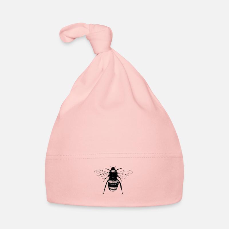 Bourdon minimaliste - Bonnet bio Bébé - rose