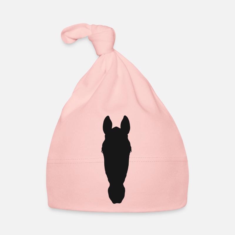 Silhouette frontale de la tête de cheval Bonnet bio Bébé