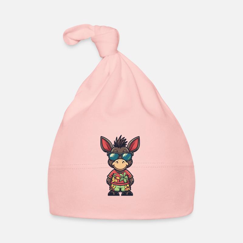 Vacances de bande dessinée d’âne Bonnet bio Bébé