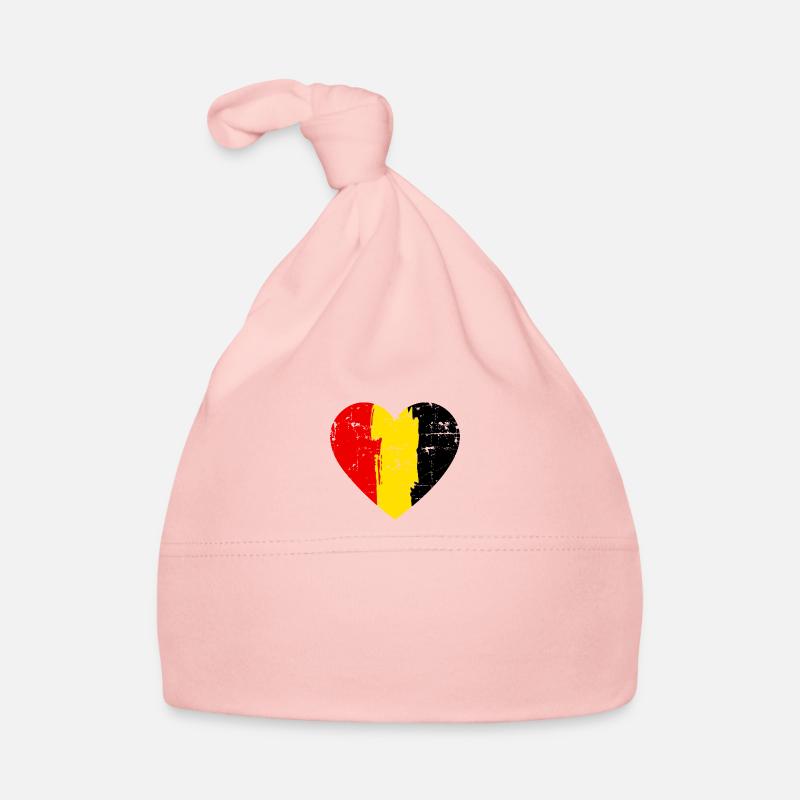 Belgium Heart Flag Organic Baby Cap