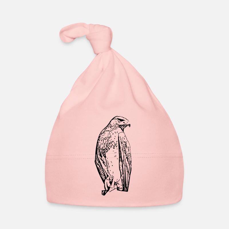 Falken Vogel Vögel - Baby Bio-Mütze - Rosa