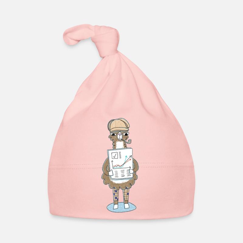 Lama détective avec un graphique de flèches Bonnet bio Bébé