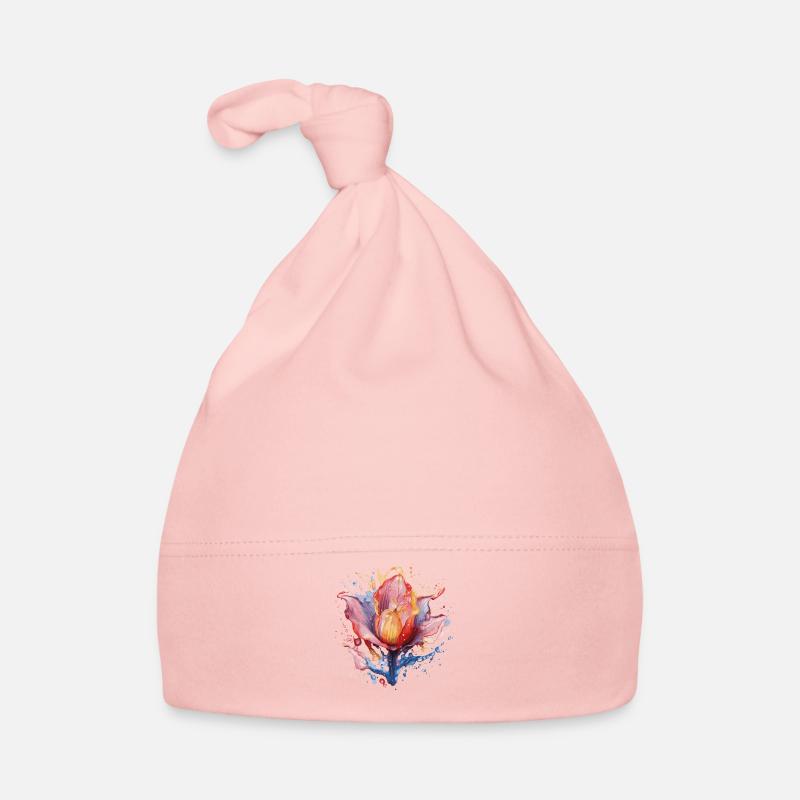 Tulipe arc-en-ciel Bonnet bio Bébé