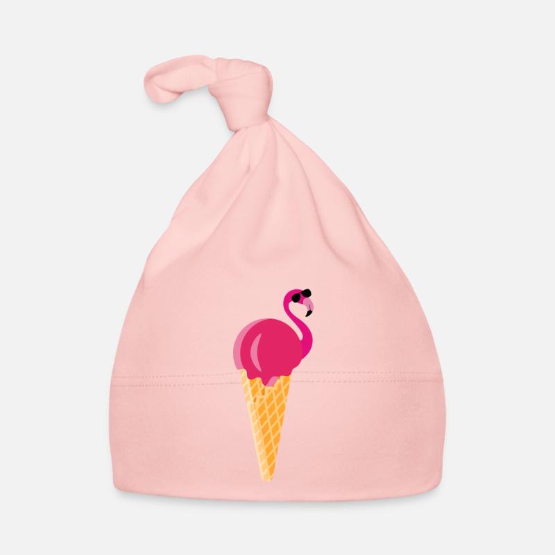 Crème glacée Gaufre Crème glacée Crème glacée Scoop Flamingo Crème glacée Bonnet bio Bébé
