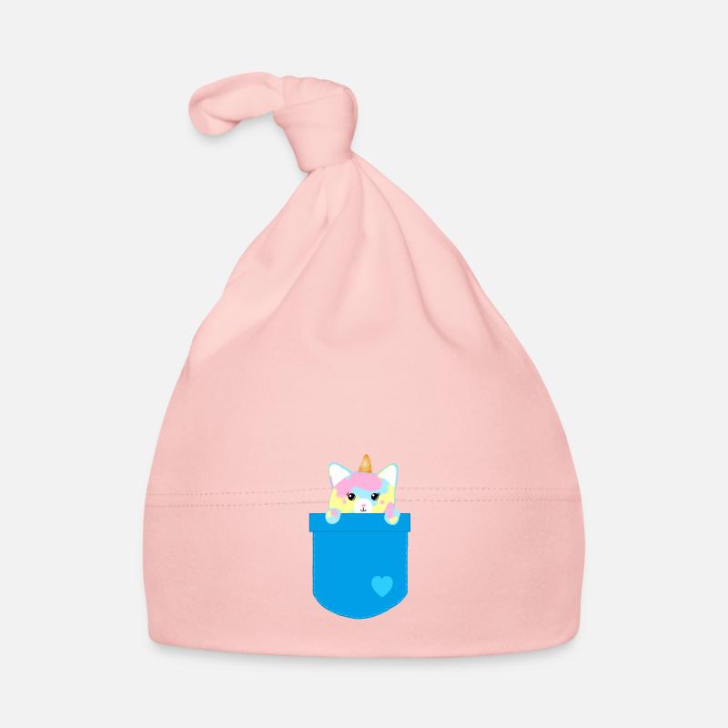 Chat de poche bleu Bonnet bio Bébé