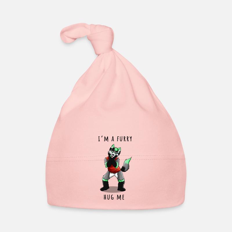 Furry Cuddle Cosplay Crush Love Fox Wolf Gift - Organic Baby Cap - pink