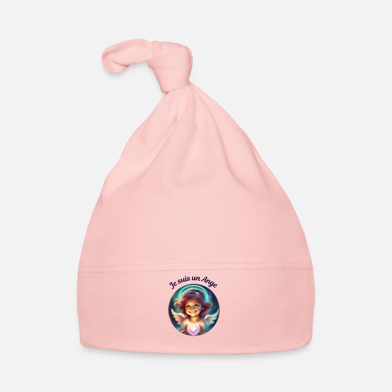 Je suis un Ange - Bonnet bio Bébé - rose