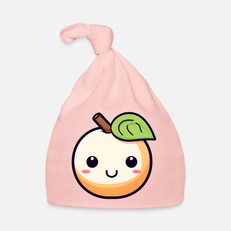 Pomme sucrée style kawaii - Bonnet bio Bébé - rose