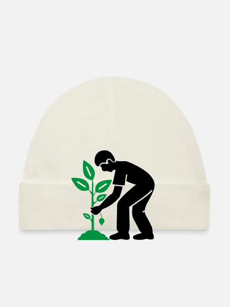 Tree Plants Garden Environment - Organic Baby Cap - pink - Front