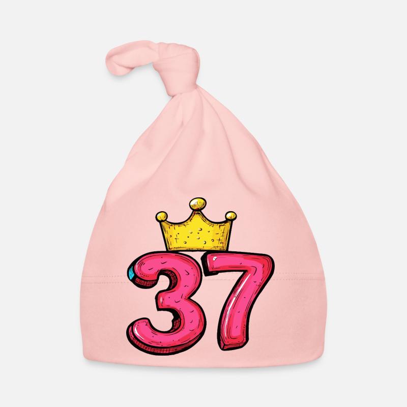 37 Zahl Krone Baby Bio-Mütze