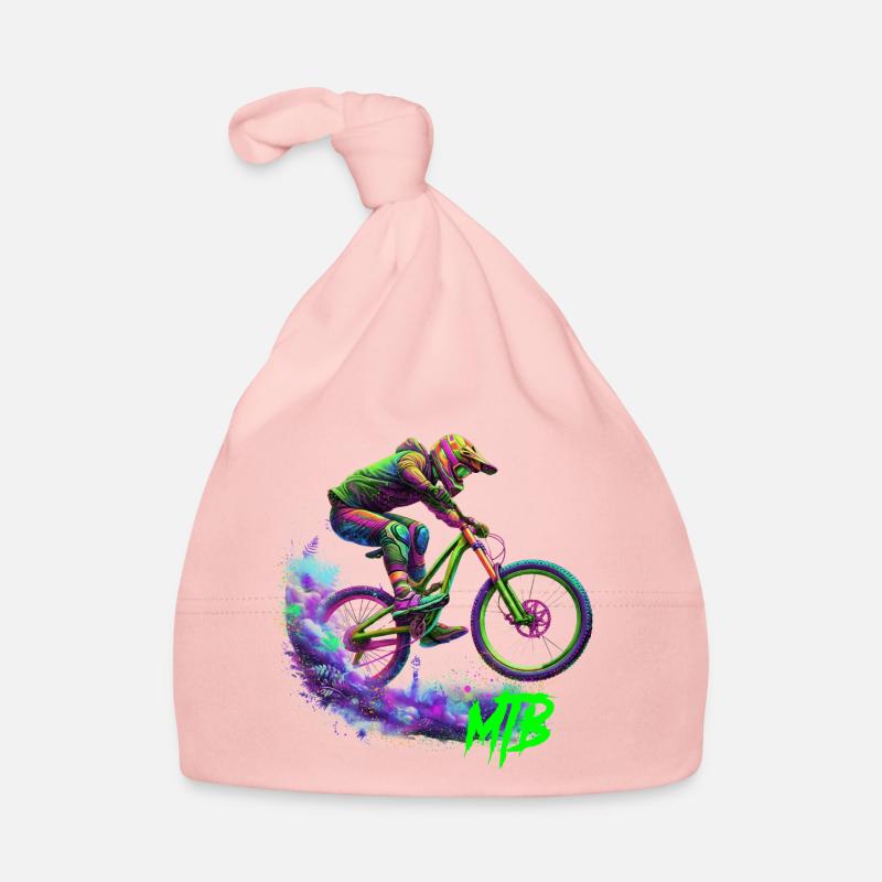 Cycliste VTT néon Bonnet bio Bébé