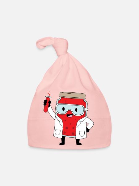 Lab Hero Jam Bottle Cartoon - Organic Baby Cap - pink - Front
