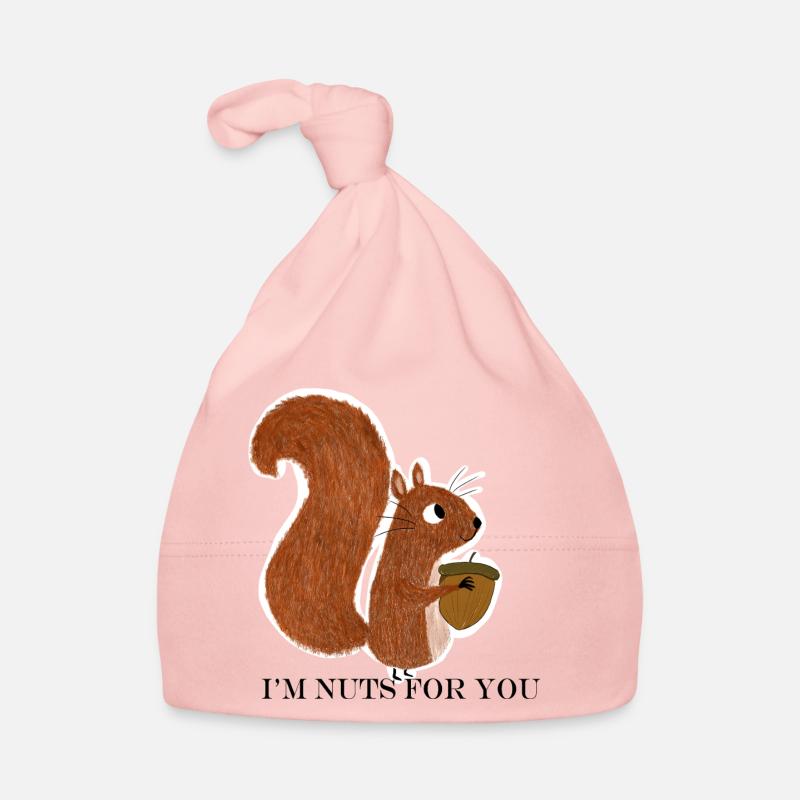 Eichhörnchen mit Eichel Baby Bio-Mütze