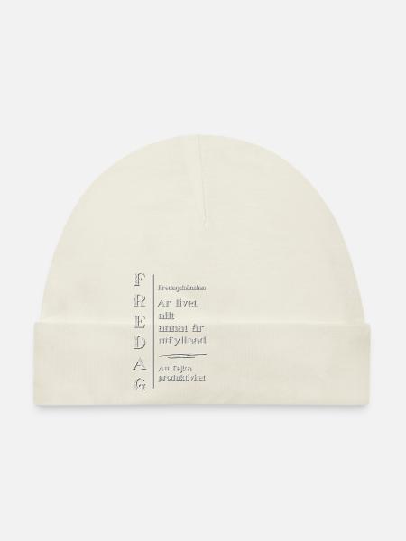Friday feeling – The highlight of life - Organic Baby Cap - pink - Front
