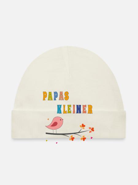 Le petit moineau de papa - Bonnet bio Bébé - rose - Devant
