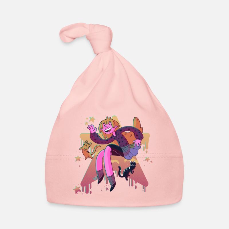 Fille heureuse Bonnet bio Bébé