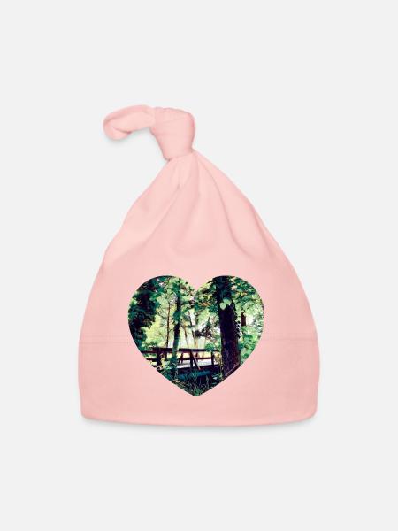 Herzlicher Spreewald - Spreewaldliebe - Baby Bio-Mütze - Rosa - Vorne