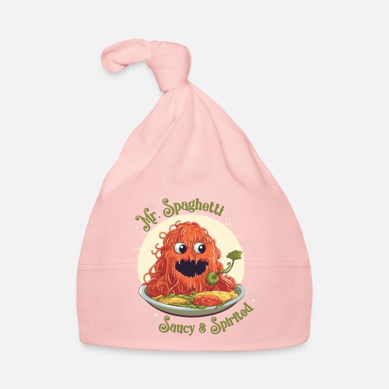 Mr. Spaghetti, épicé et excitant - Bonnet bio Bébé - rose