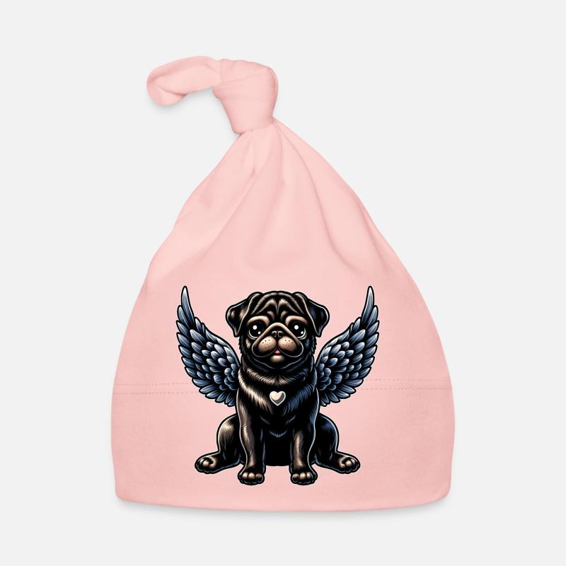 Süßer Mops Engel Gotisch Barock Stil Baby Bio-Mütze