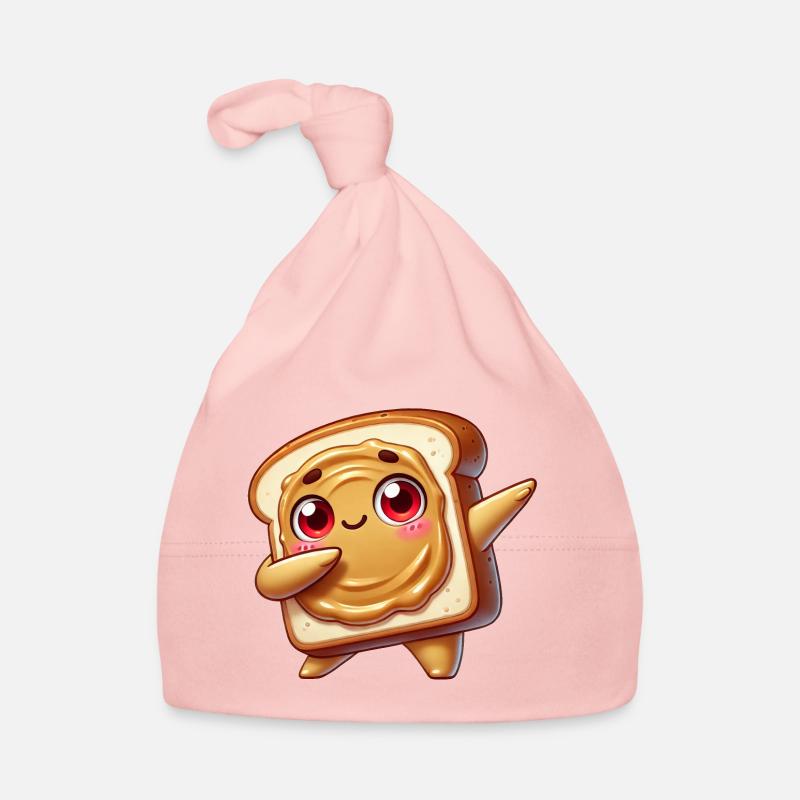 Toast Sandwich Beurre de Cacahuète Dab Cartoon Bonnet bio Bébé