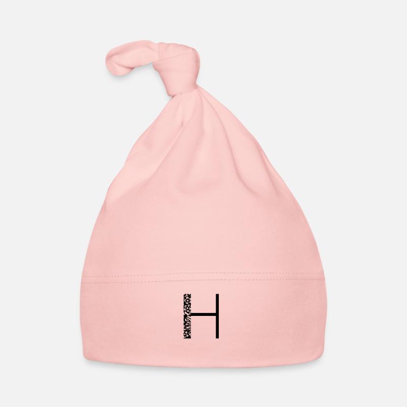 Buchstabe H - Baby Bio-Mütze - Rosa