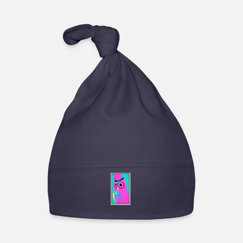 Eule mit Hut Baby Bio-Mütze