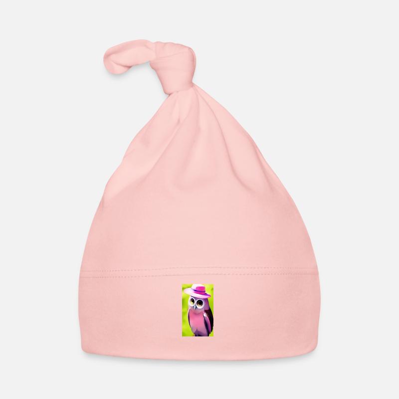 Eule mit Hut Baby Bio-Mütze