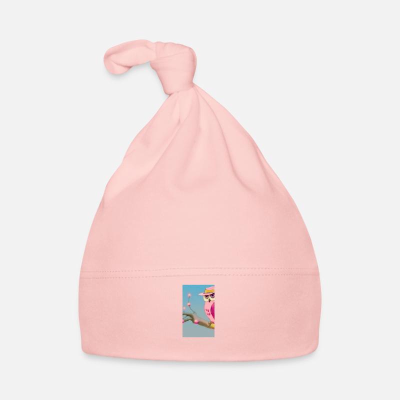 Eule mit Hut Baby Bio-Mütze