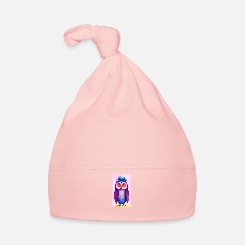 Eule mit Hut Baby Bio-Mütze