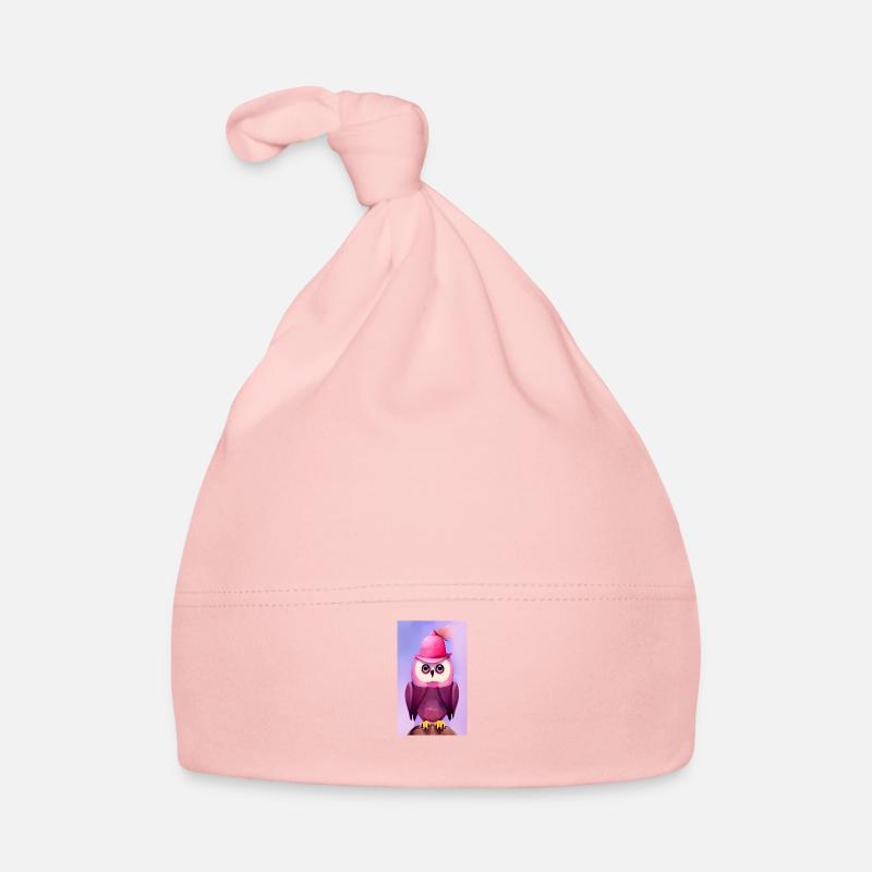 Eule mit Hut Baby Bio-Mütze