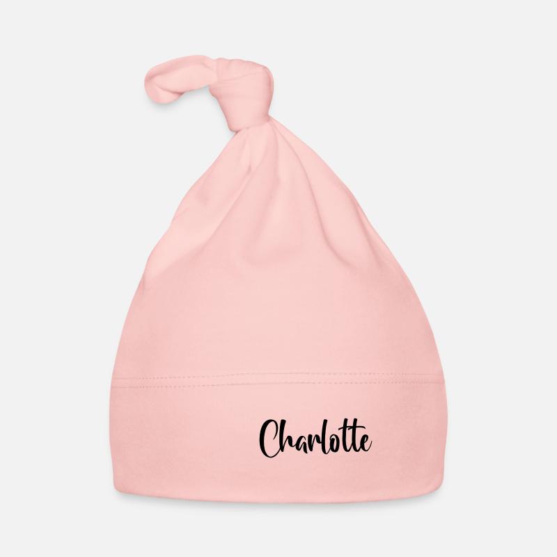 First name - Charlotte Organic Baby Cap