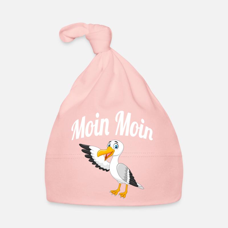 Moin Moin Möwe - Baby Bio-Mütze - Rosa