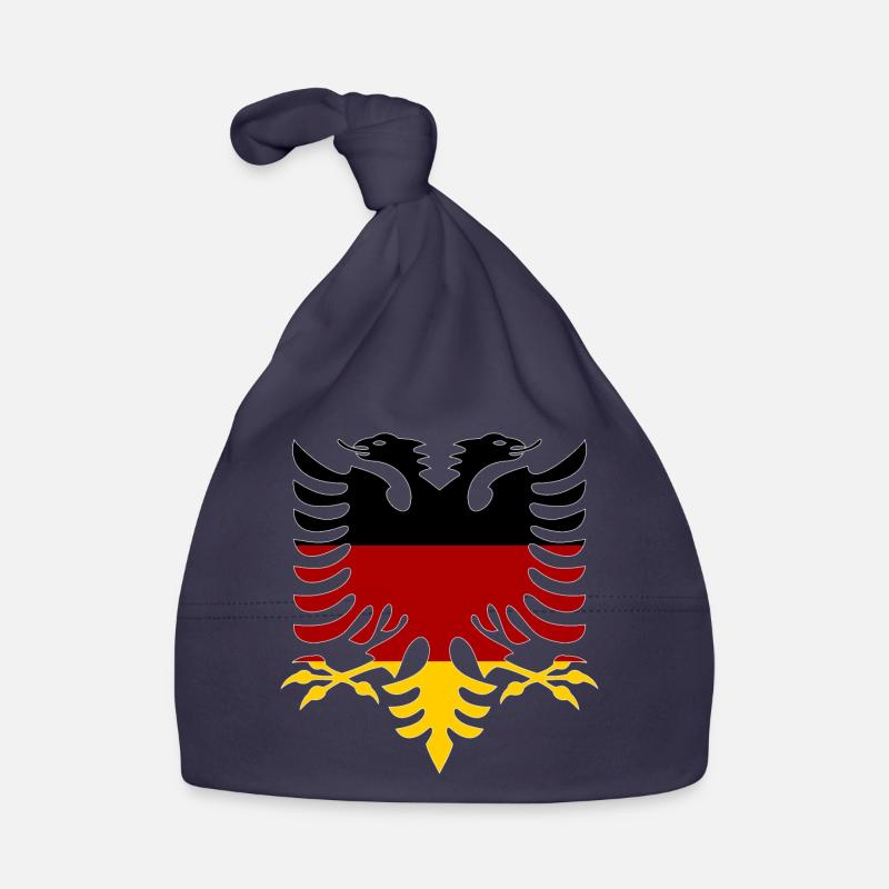 Albania Germany Flag Organic Baby Cap
