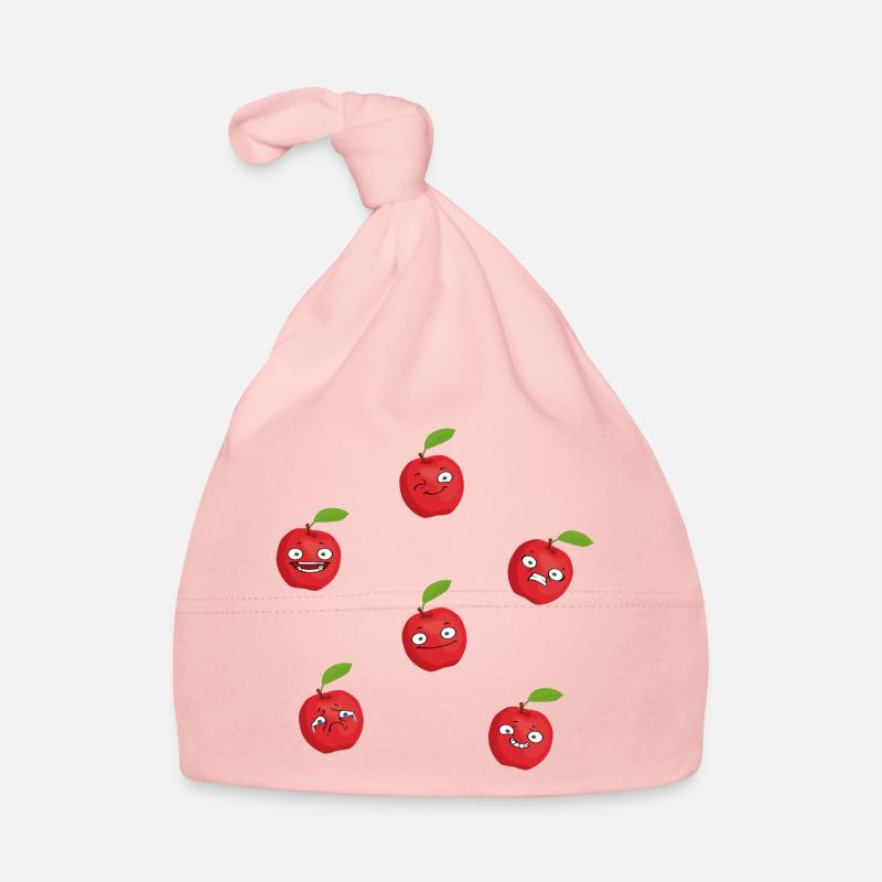 Äpfel - Baby Bio-Mütze - Rosa