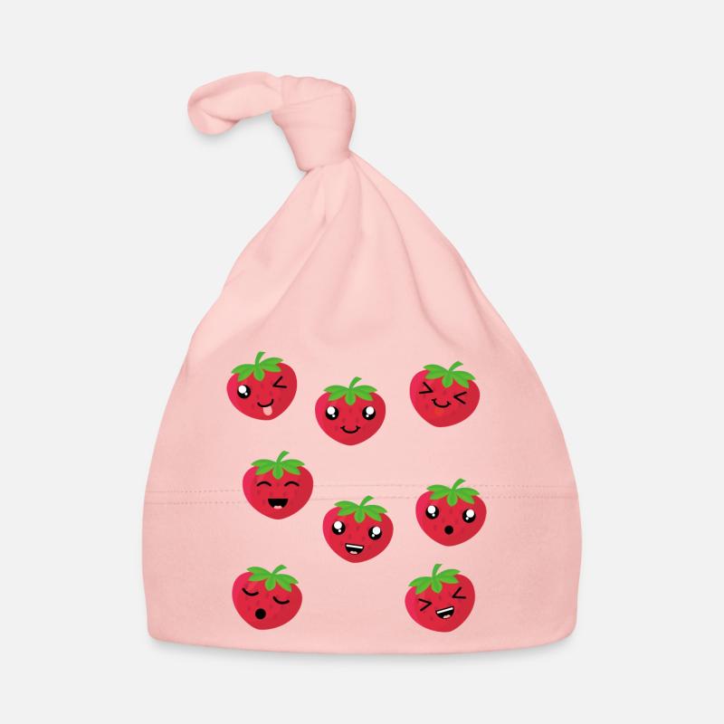 Erdbeere Baby Bio-Mütze