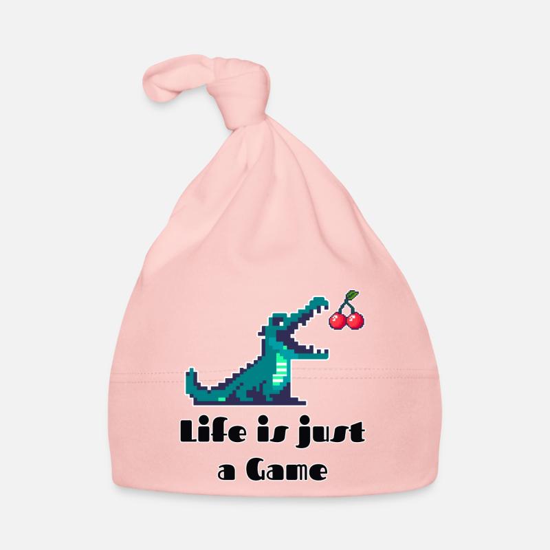 Life is Just a Game Retro Pixel Art Design Baby Bio-Mütze