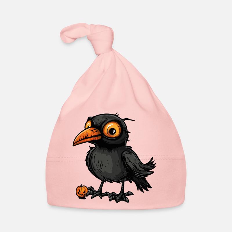 Raven Crow Halloween Comic Funny Organic Baby Cap