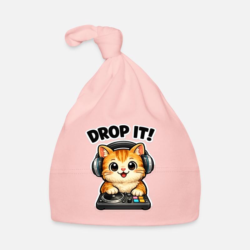 Drop It DJ Cat Organic Baby Cap