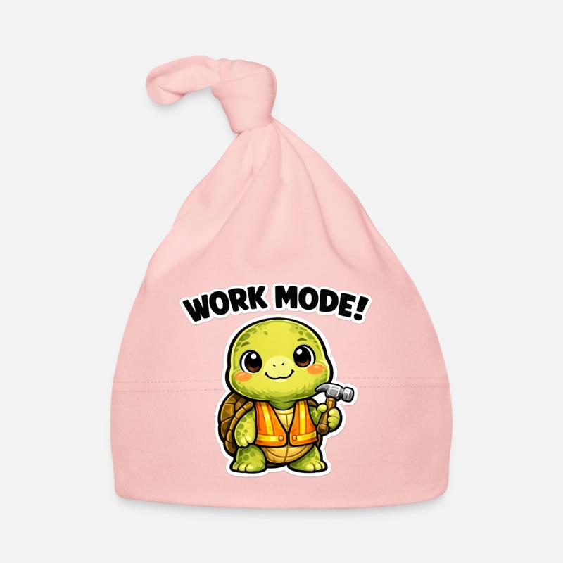 Working Mode Turtle Building Hero Organic Baby Cap
