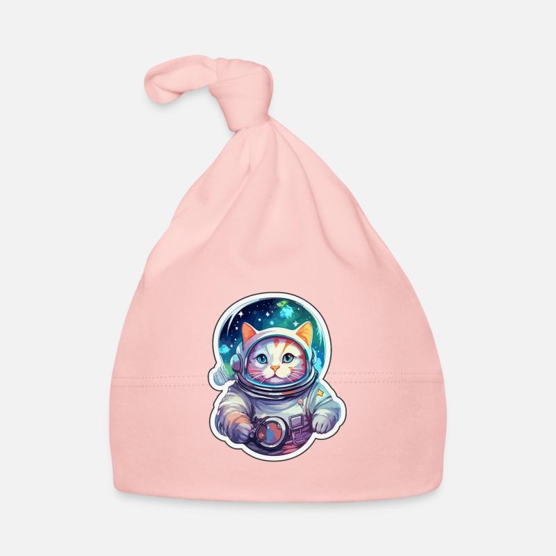 Cat Space Astronaut Galaxy Organic Baby Cap