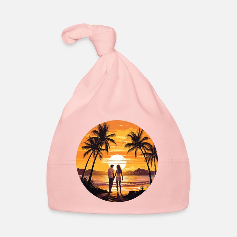 Beach Sunset Organic Baby Cap