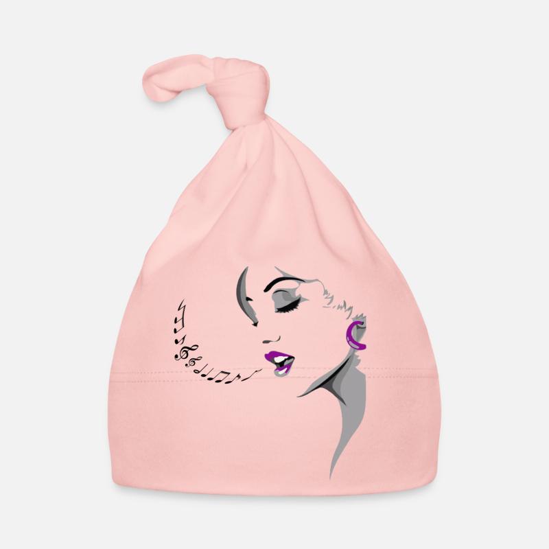 Elena la chanteuse - Bonnet bio Bébé - rose