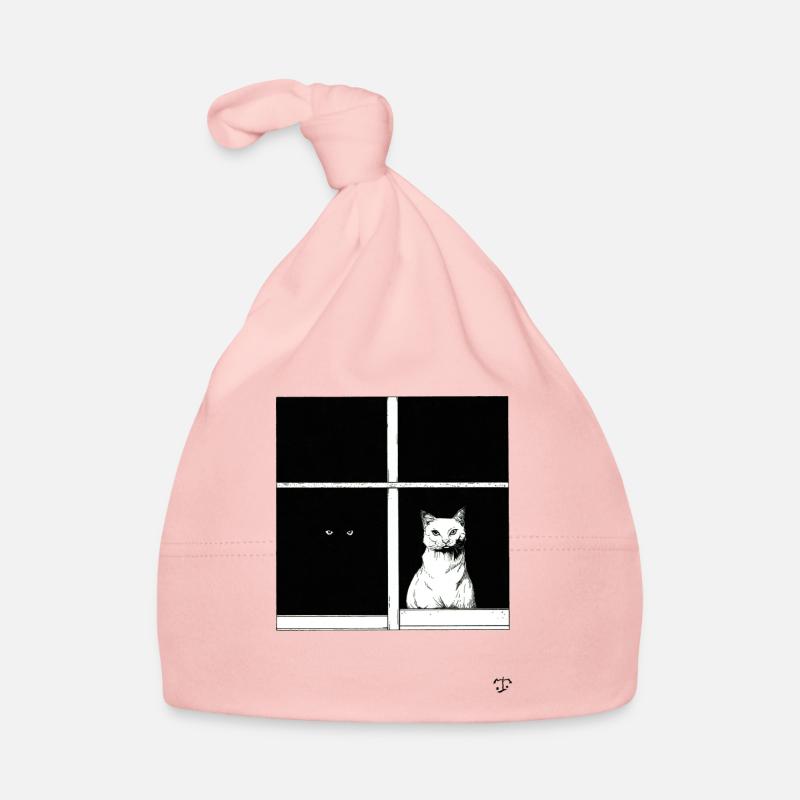 Black Cat, White Cat - Bonnet bio Bébé - rose