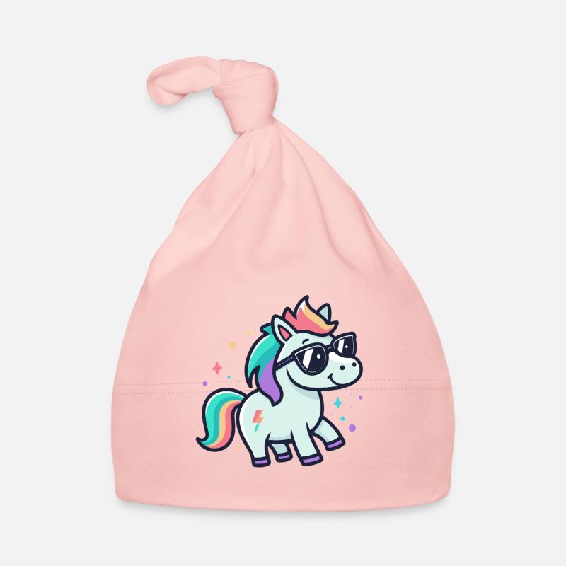 Regenbogen-Einhorn-Sonnenbrille Baby Bio-Mütze