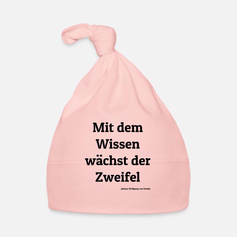 Goethe Citation - Bonnet bio Bébé - rose