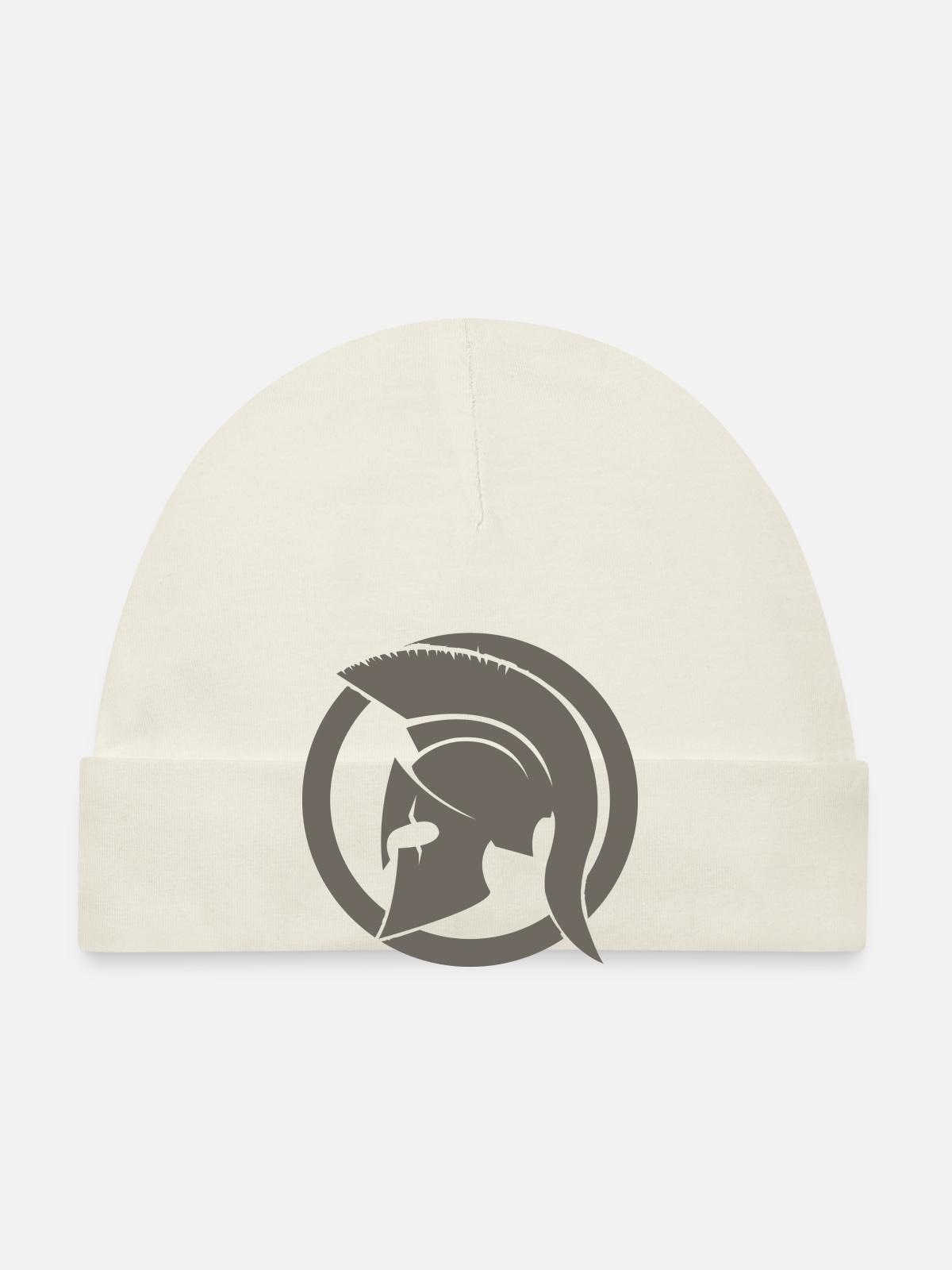 Spartan gris - Bonnet bio Bébé - rose - Devant